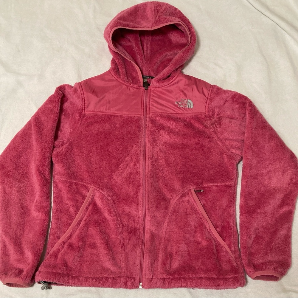 The North Face Women's Osito Jacket Full Zip Fuzzy Fleece Women SZ M Pink - Picture 14 of 16